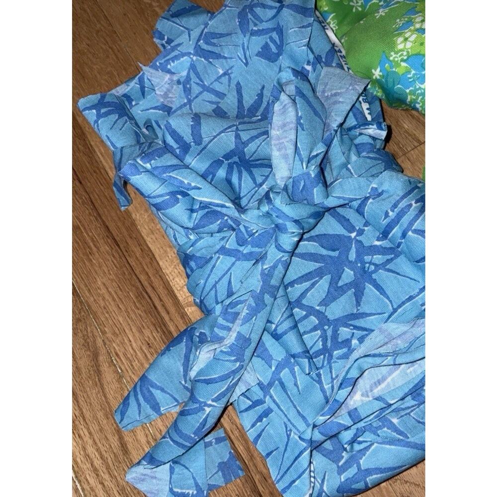 Vintage Lilly Pulitzer Susie Zuzek Cutter Fabric Neon Blue Key West
